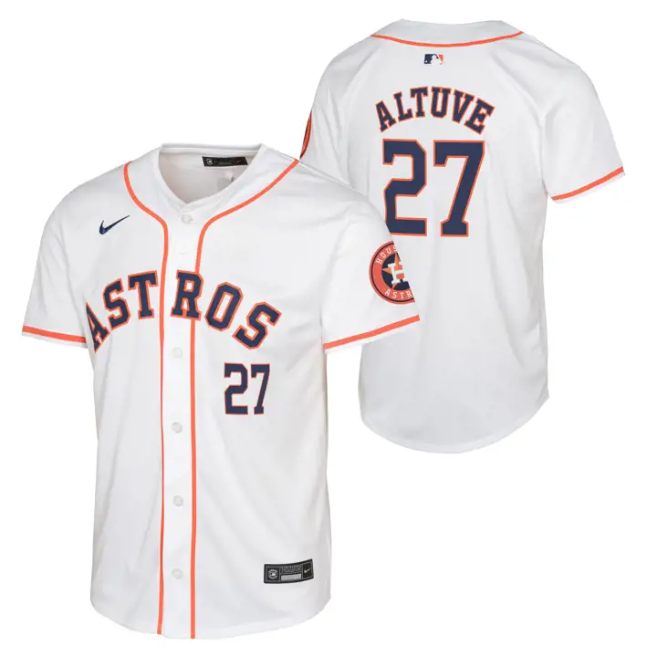 HOUSTON ASTROS MLB Maillot Réplique Jeune Joueur Domicile Jose Altuve