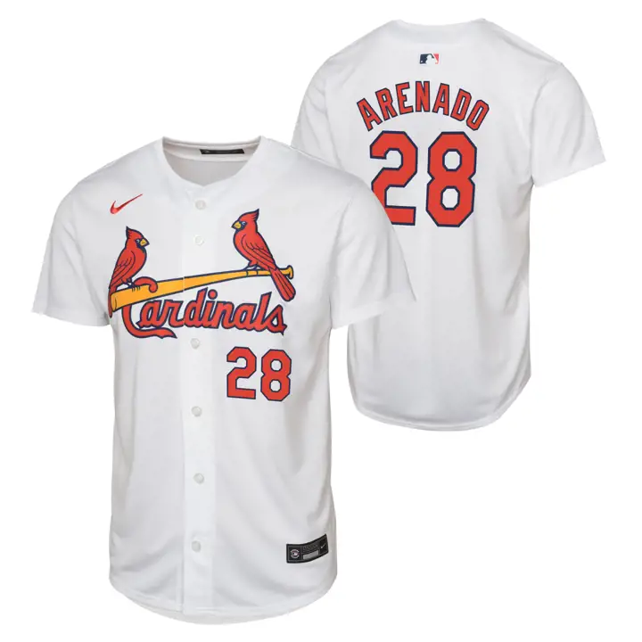 Maillot de joueur officiel des Cardinals de Saint-Louis MLB pour jeunes, domicile, Nola