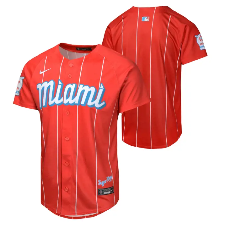 MIAMI MARLINS MLB Maillot Youth City Connect vierge en édition limitée RE