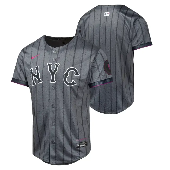 NEW YORK METS MLB Maillot Jeune City Connect Édition Limitée Vierge GR