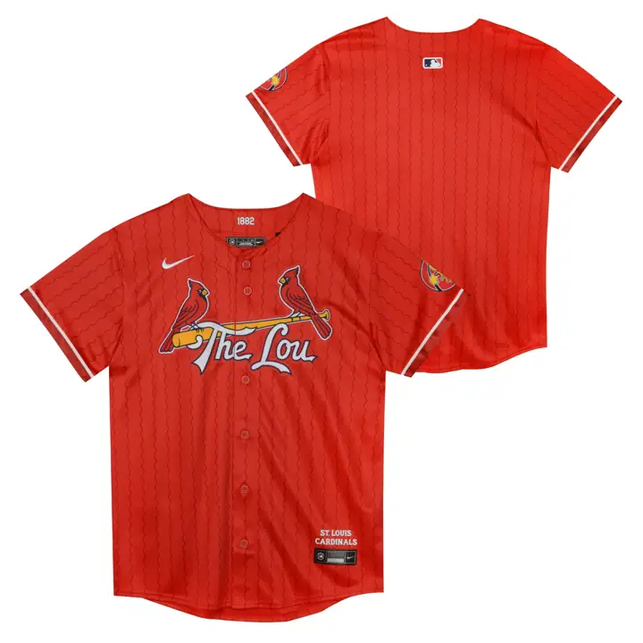 Maillot de baseball vierge en édition limitée MLB Kids City Connect des St. Louis Cardinals