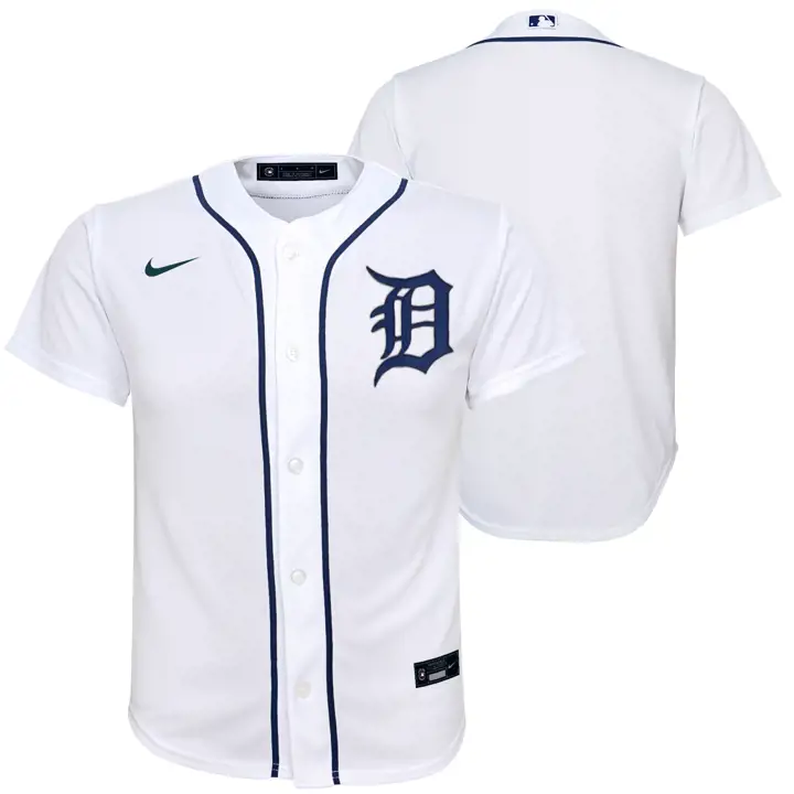 DETROIT TIGERS Maillot Enfant Officiel MLB Vierge BLANC