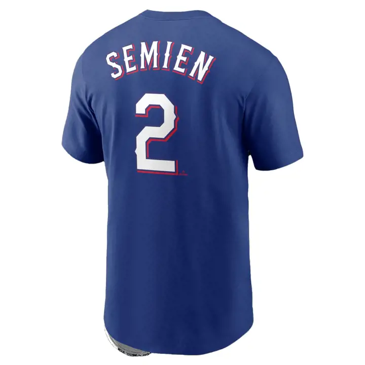 T-shirt Nike N&N Joueur MLB Texas Rangers Marcus Semien rbl