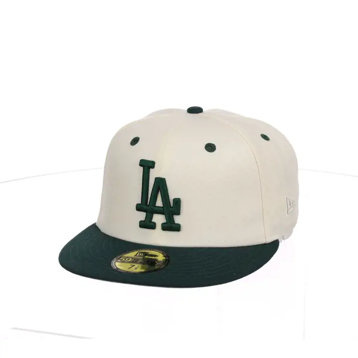 LOS ANGELES DODGERS MLB RUSTY CHROME 59FIFTY DKGRY/GRN