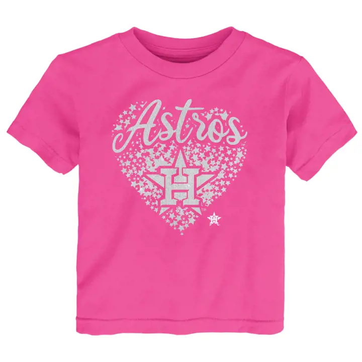 HOUSTON ASTROS MLB T-shirt bébé rose été amour
