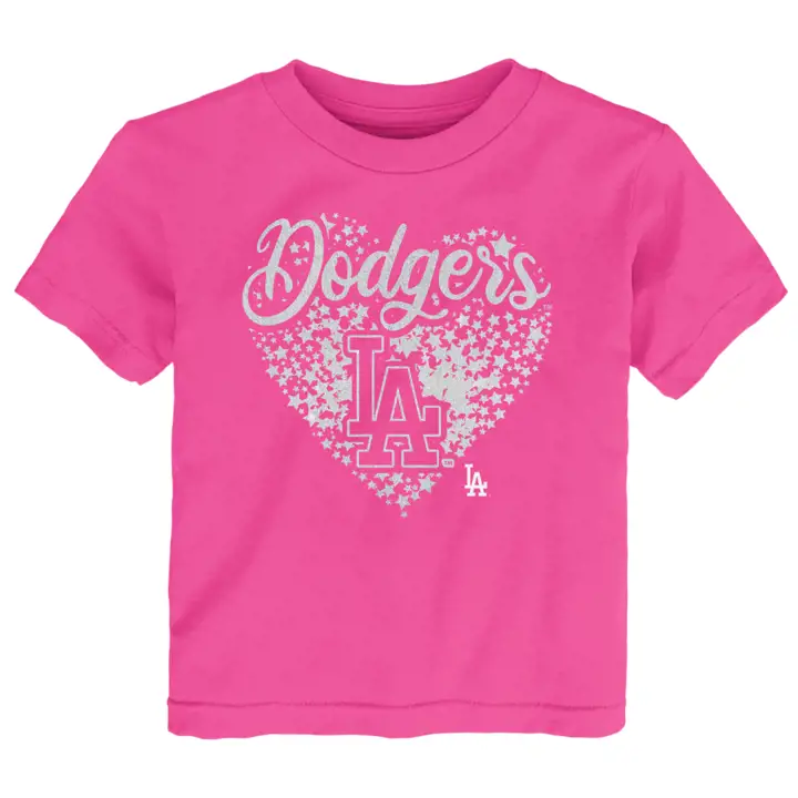 LOS ANGELES DODGERS MLB T-shirt Bébé Été Love Rose