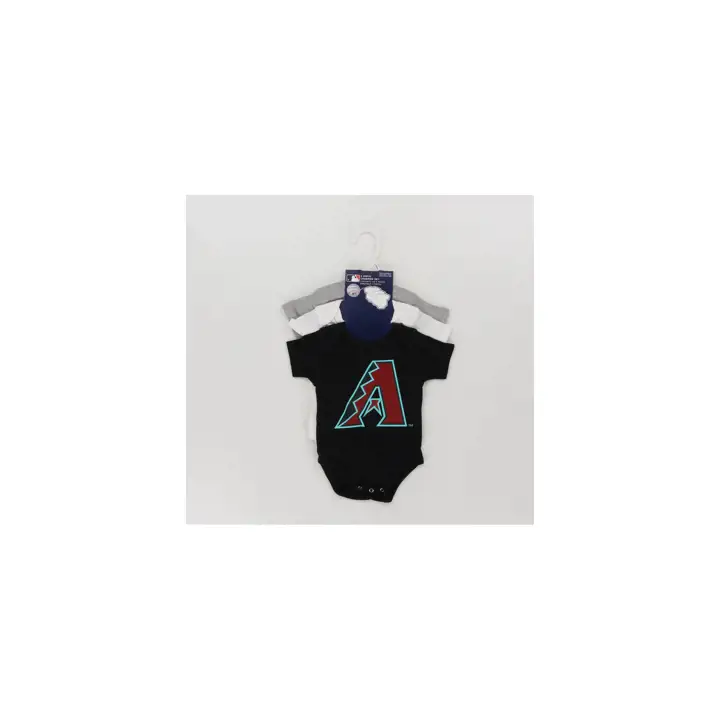 ARIZONA DIAMONDBACKS MLB Coffret 3 pièces nouveau-né stade BLANC