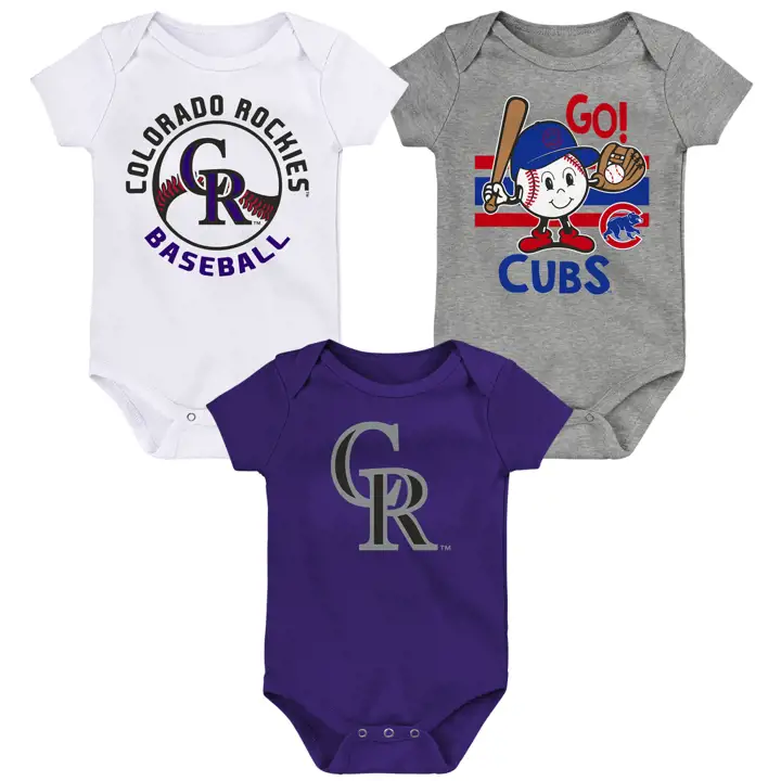 COLORADO ROCKIES MLB Ensemble 3 pièces pour nouveau-né Ball Park PUR