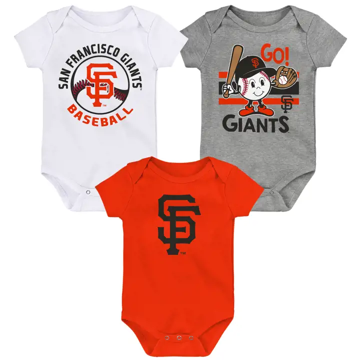 SAN FRANCISCO GIANTS MLB Nouveau-né Parc de balle Ensemble de 3pièces ORG