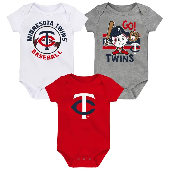 MINNESOTA TWINS MLB Ensemble 3 pièces bébé Ball Park rouge