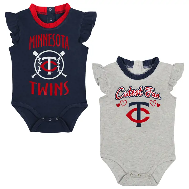 MINNESOTA TWINS MLB Ensemble nouveau-né à volants (2 pièces) bleu marine