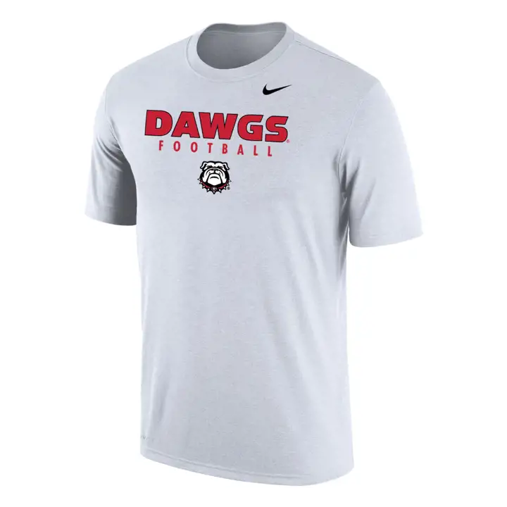 T-shirt Georgia Bulldogs NCAA Legend Sport motif football blanc