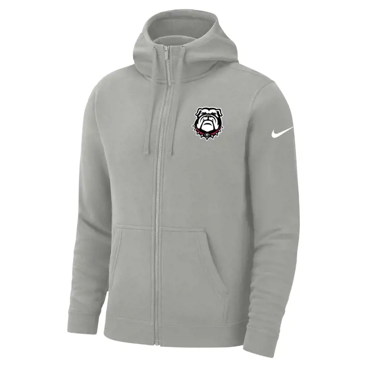 Sweat à capuche zippé en molleton Georgia Bulldogs NCAA Gris