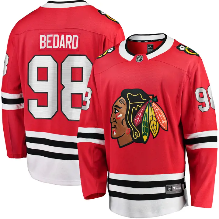 Maillot de Joueur NHL Breakaway Connor Bedard des Blackhawks de Chicago