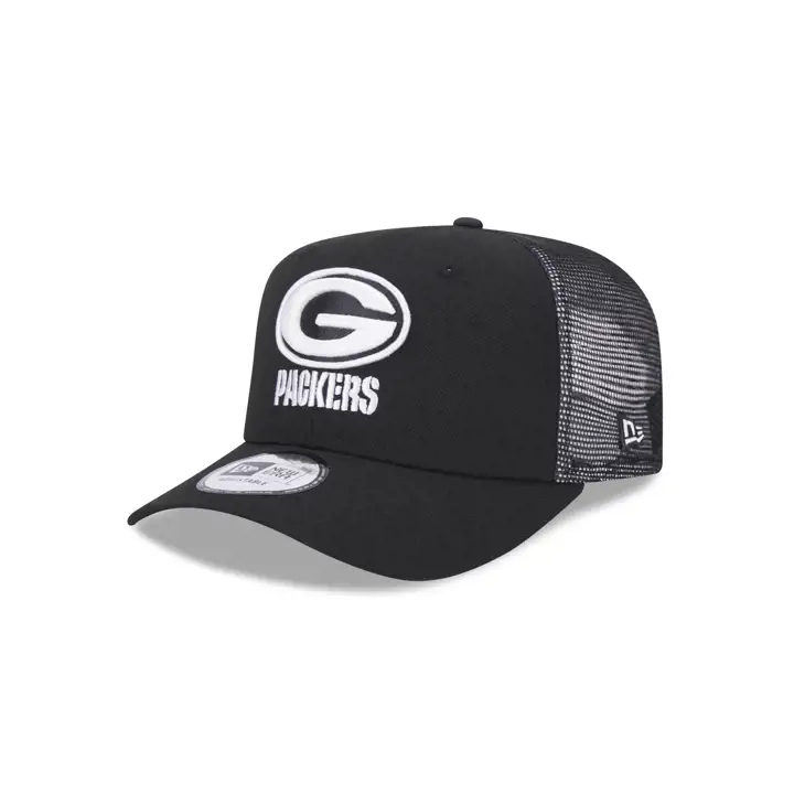 GREEN BAY PACKERS NFL Casquette Trucker Noir/Blanc NOIR/NOIR