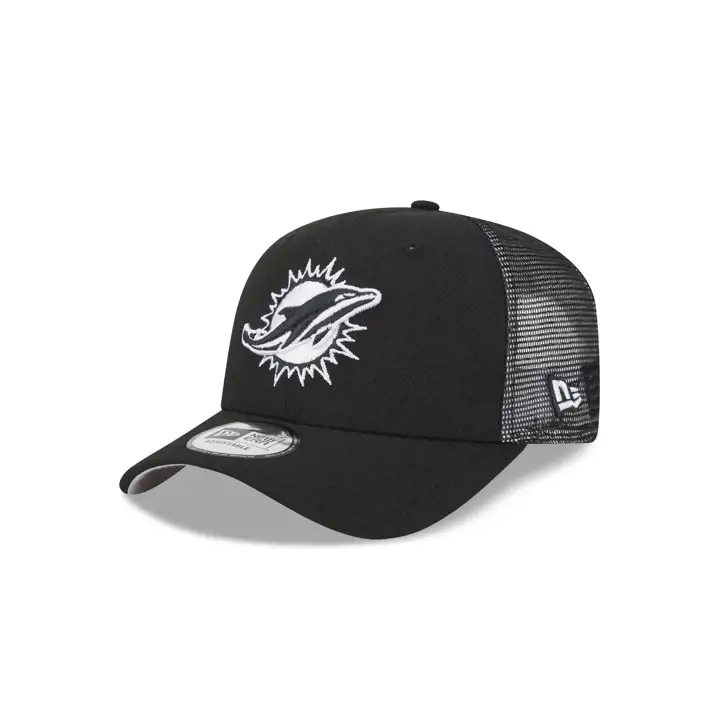 MIAMI DOLPHINS NFL Noir/Blanc Casquette Trucker NOI/NOI