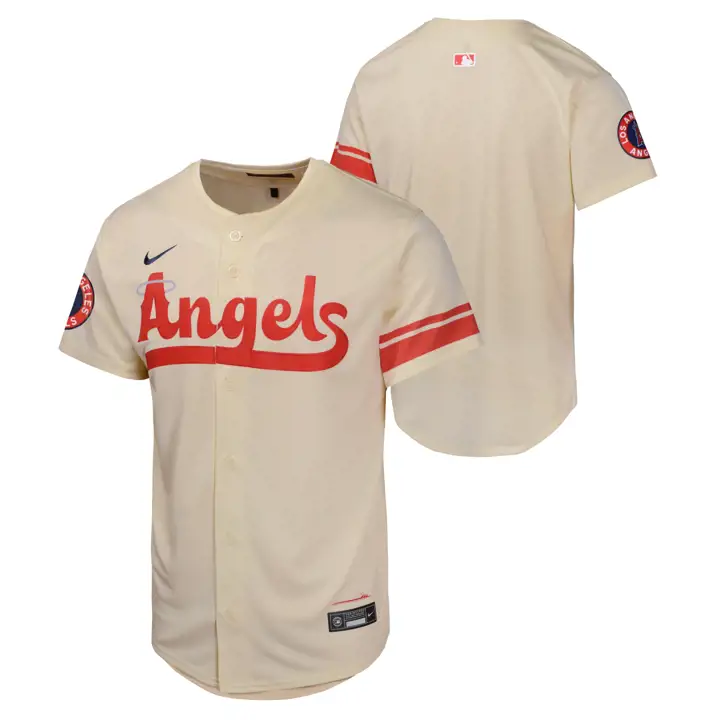 LOS ANGELES ANGELS MLB Maillot Jeune City Connect Édition Limitée Vierge
