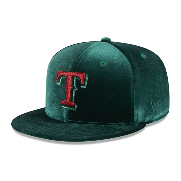 CASQUETTE TEXAS RANGERS MLB VELOURS 59FIFTY 40E ANN. VRT/VRT/GRI
