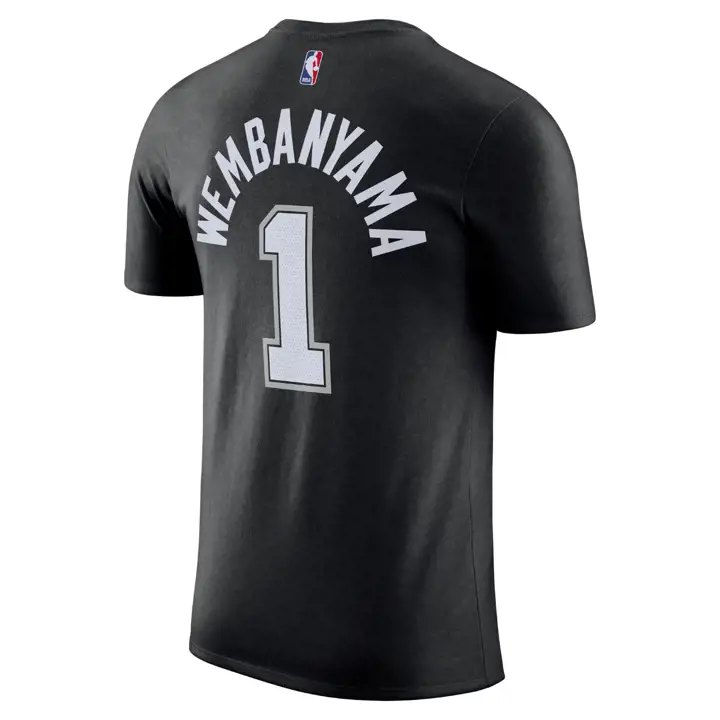 TEE-SHIRT JOUEUR EMBLÉMATIQUE DES SPURS NBA Victor Wembanyama noir