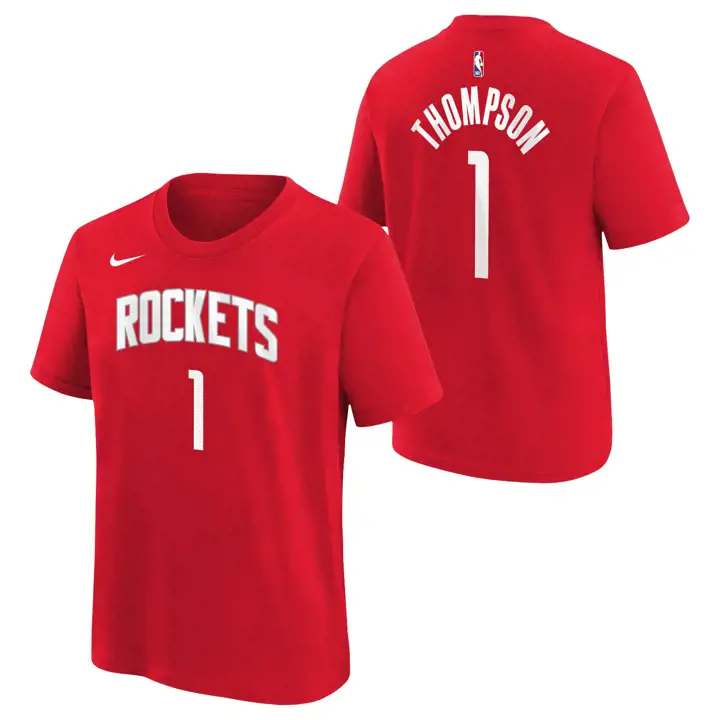 T-shirt Amen Thompson ROUGE des Rockets de la NBA pour jeune – Icône N&N