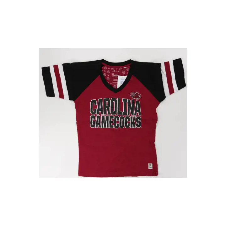 T-shirt à rayures sur les manches pour femme South Carolina Gamecocks NCAA
