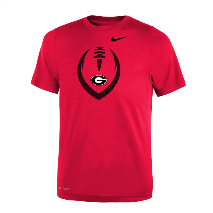 T-shirt de football NCAA pour jeune enfant Georgia Bulldogs ROUGE