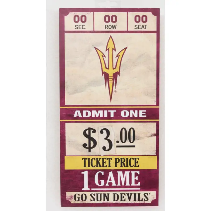 Panneau billet vintage Arizona State Sun Devils AST