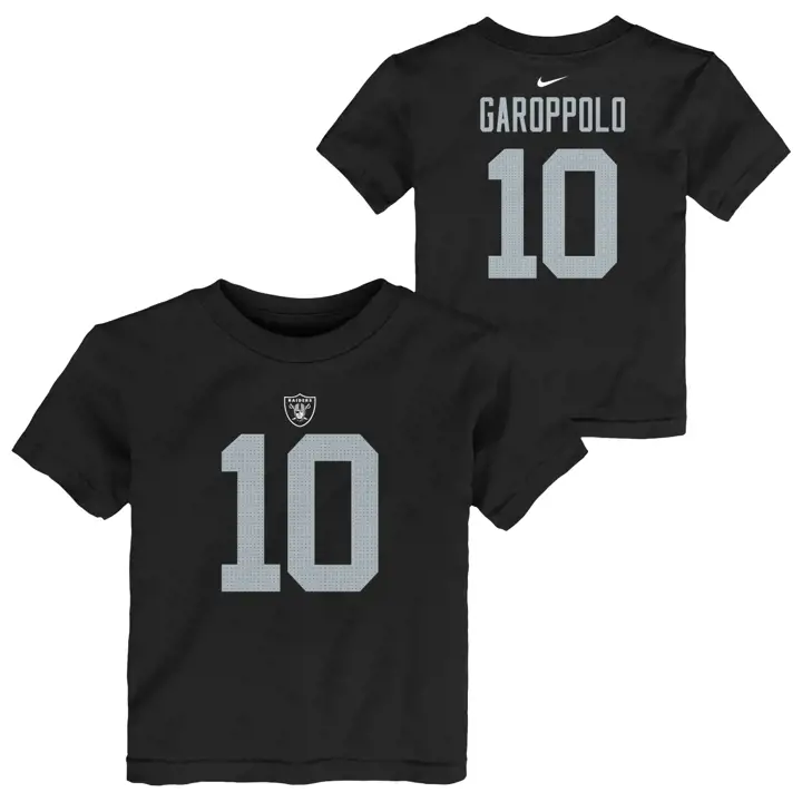 T-shirt NFL Las Vegas Raiders pour tout-petit N&N Joueur Jimmy Garoppolo