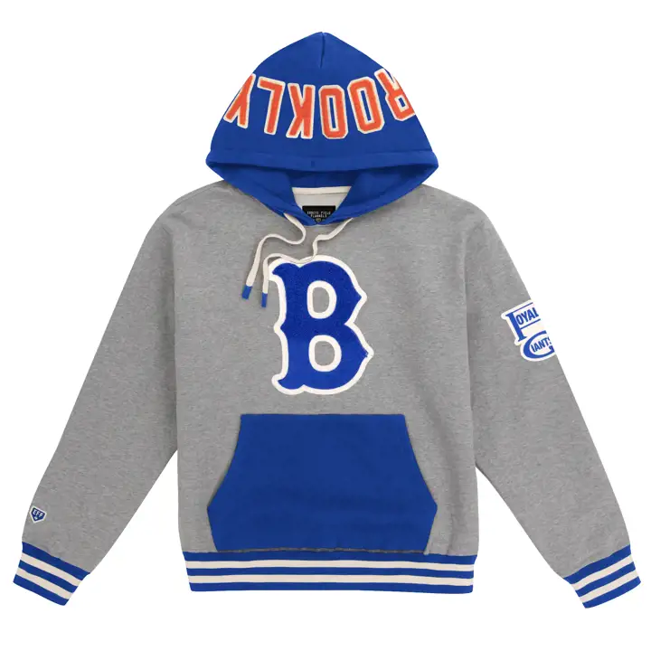 BROOKLYN ROYAL GIANTS EFF NLB HOODIE COLOR BLOCK GRIS CHINÉ/BLEU ROI