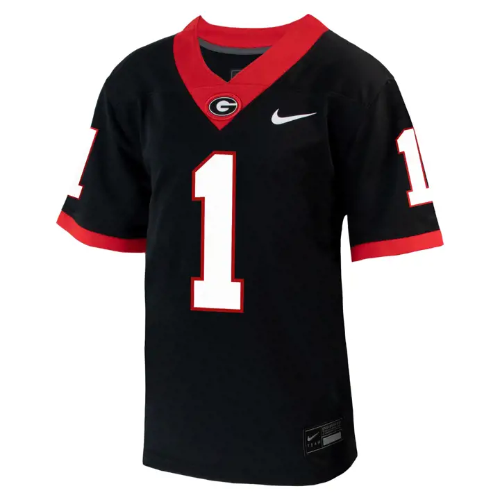 Maillot de football NCAA enfant Georgia Bulldogs noir