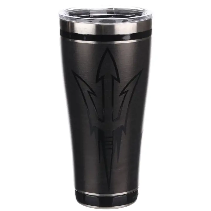Arizona State Sun Devils Gourde isotherme en acier inoxydable noir 887 ml