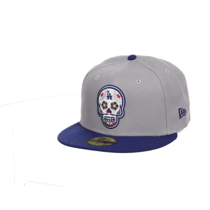 Los Angeles Dodgers MLB LA Sugar Skull 59FIFTY GRY/RBL