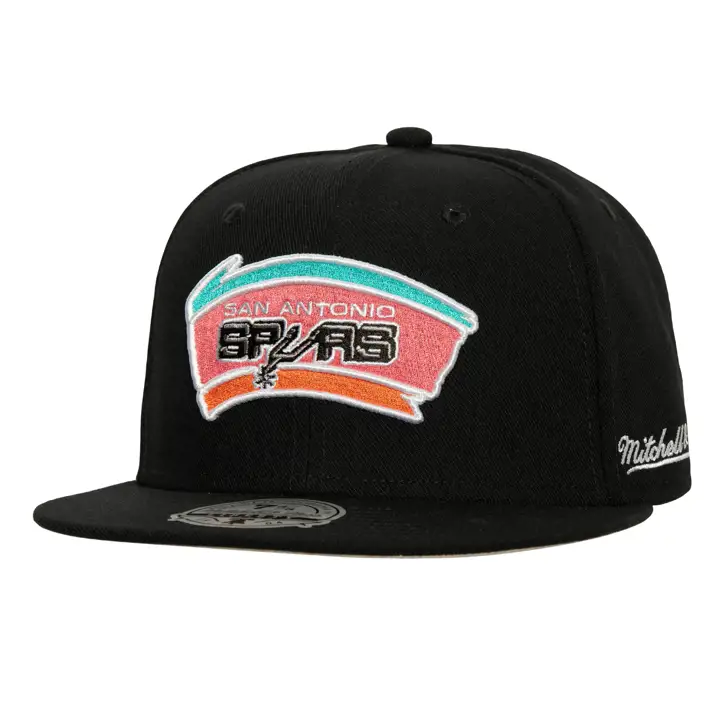 San Antonio Spurs NBA MN HWC Ajustée Basique NOIR/NOIR/GRIS