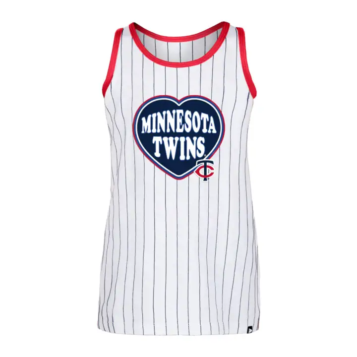 Débardeur rayé pour filles MLB Minnesota Twins BLANC