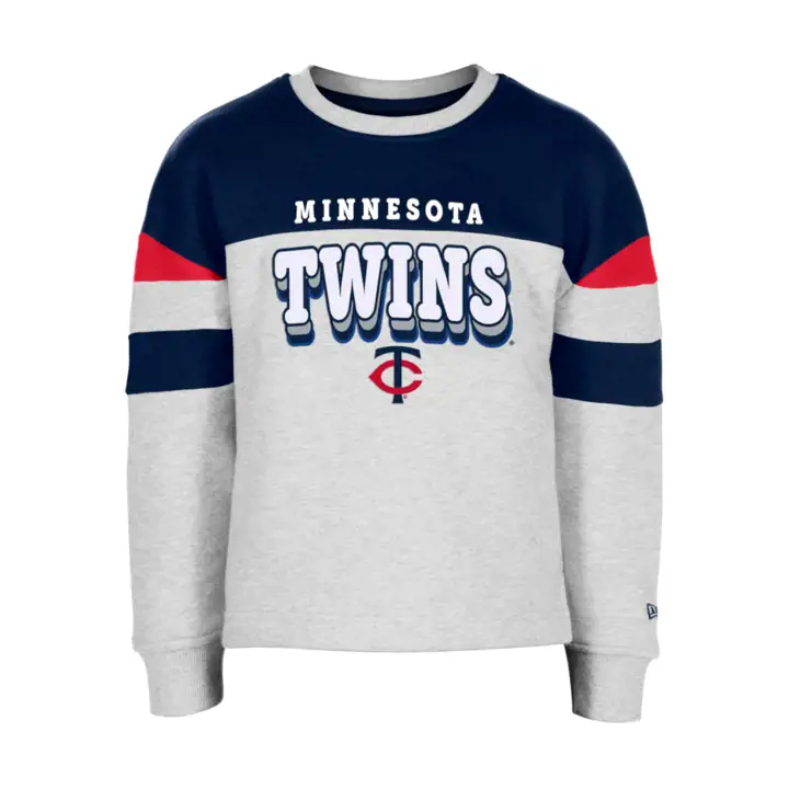 Minnesota Twins MLB - Sweat-shirt fille à rayures sur les manches - Gris