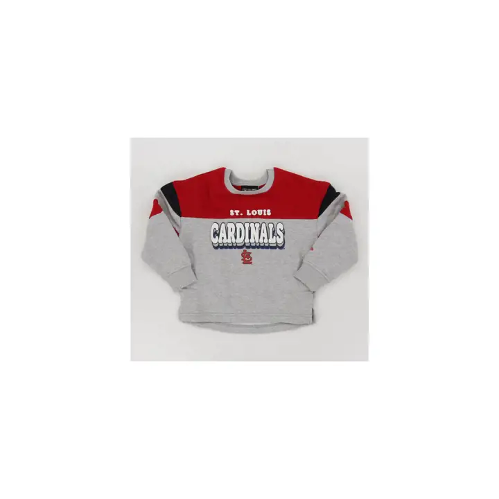 St. Louis Cardinals MLB Sweat-shirt à Rayures Manches Fille GRIS