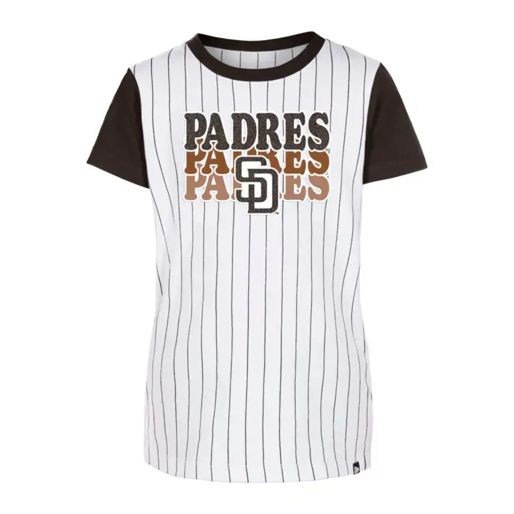 T-shirt rayé pour filles MLB San Diego Padres BLANC