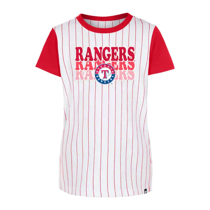 T-shirt rayé Texas Rangers MLB pour fille - Blanc