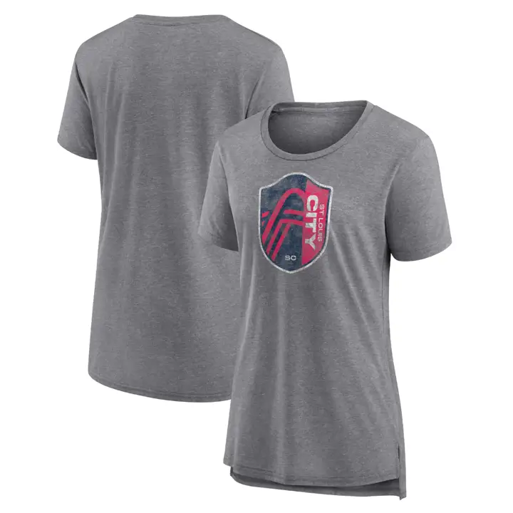 T-shirt femme à logo vieilli St. Louis City SC MLS GRIS