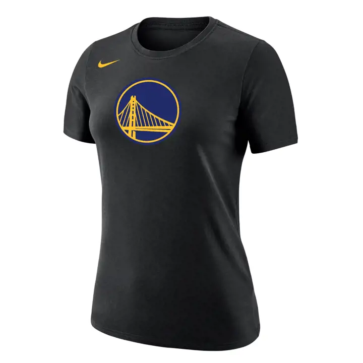 T-shirt Golden State Warriors NBA femme avec logo principal SS 23 noir