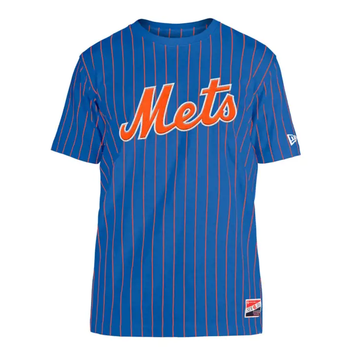 Haut ras du cou New York Mets MLB NE rayé de qualité supérieure rbl/org