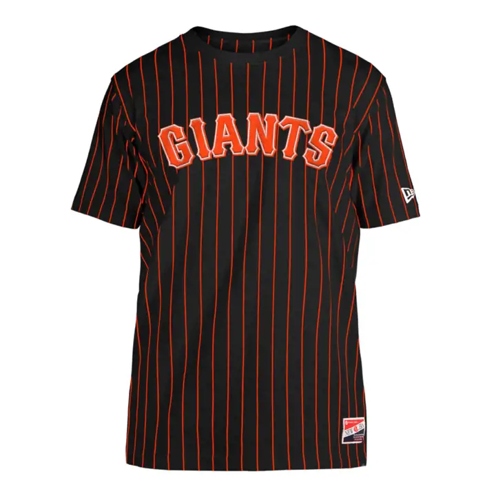 San Francisco Giants MLB NE Pinstriper Premium Crew Top noir/