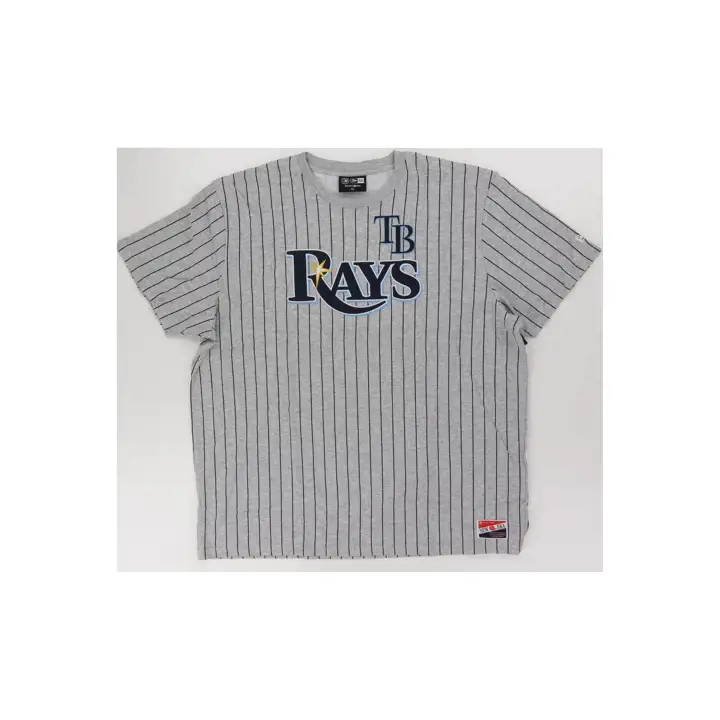 Haut d'équipage Premium Tampa Bay Rays MLB NE Pinstriper gris/bleu marine