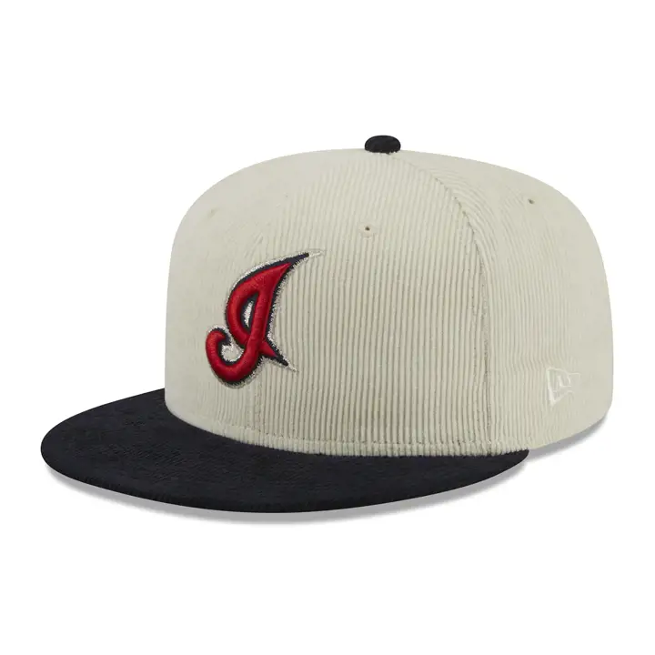 CLEVELAND INDIANS MLB Crème Corduroy 59FIFTY JACOBS FIELD GRIS FONCÉ/