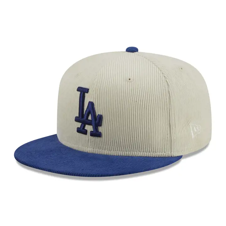 LOS ANGELES DODGERS MLB Casquette 59FIFTY en velours côtelé couleur crème 60ème ANN DKGRY/RB