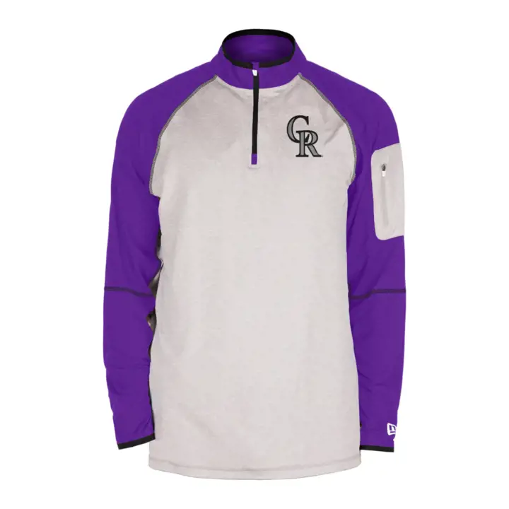 Colorado Rockies MLB NE Brushback ¼ Zip II Anthracite