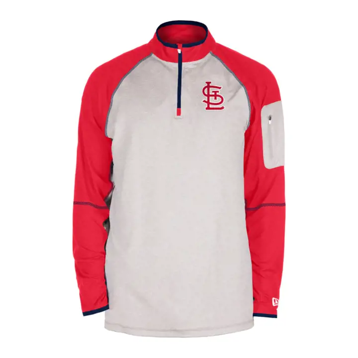 St. Louis Cardinals MLB NE Brushback Â¼ Zip II Charbon