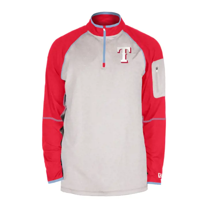 Texas Rangers MLB NE Brushback Â¼ Zip II Charcoal