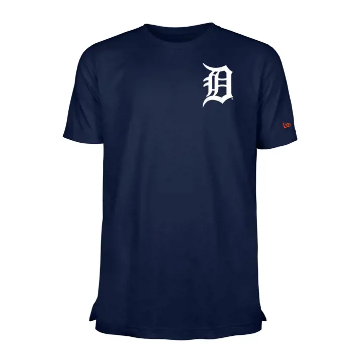 T-shirt bleu marine Detroit Tigers MLB NE Coop Patch Doubleheader