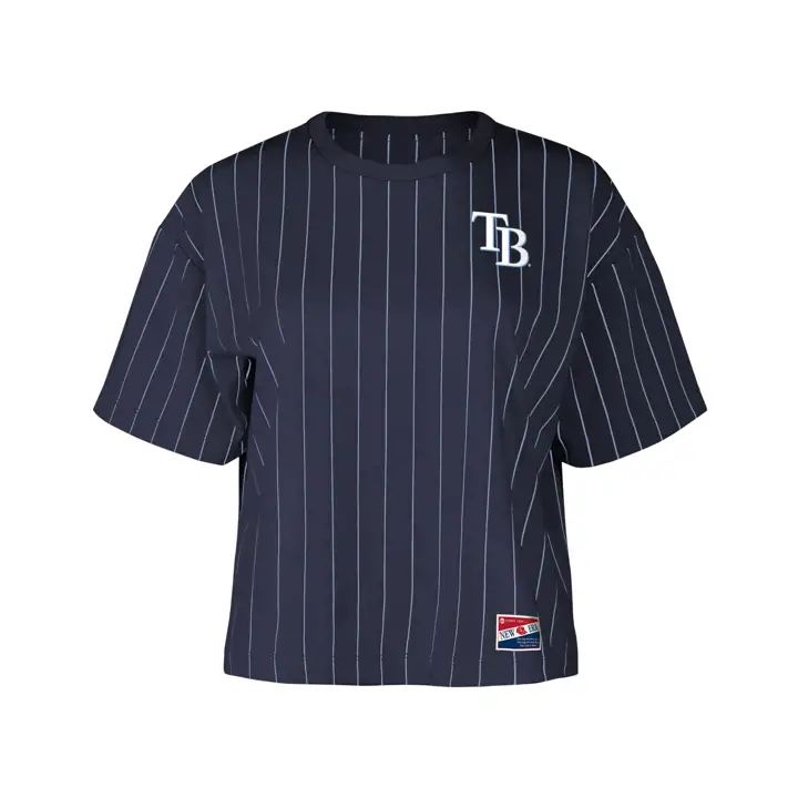 Tampa Bay Rays MLB T-Shirt Femme Courte Rayures Verticales Manches Courtes 24 RBL